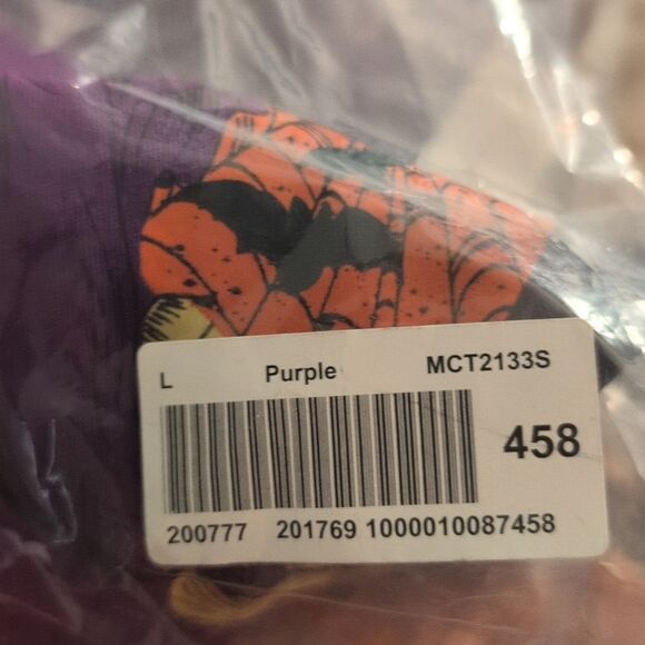 NWT ModCloth Halloween Tee Shirt Purple Organic Cotton Size L - Picture 8 of 11